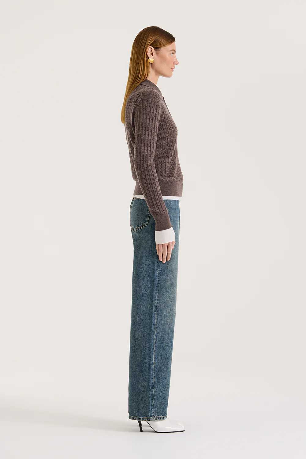 Eleni Cable Knit Polo - Image 3