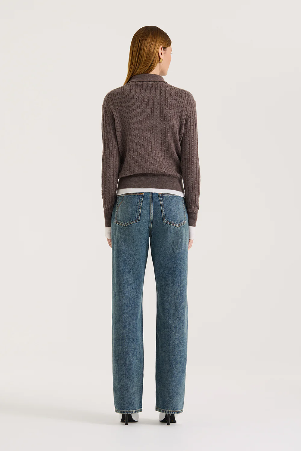 Eleni Cable Knit Polo - Image 4